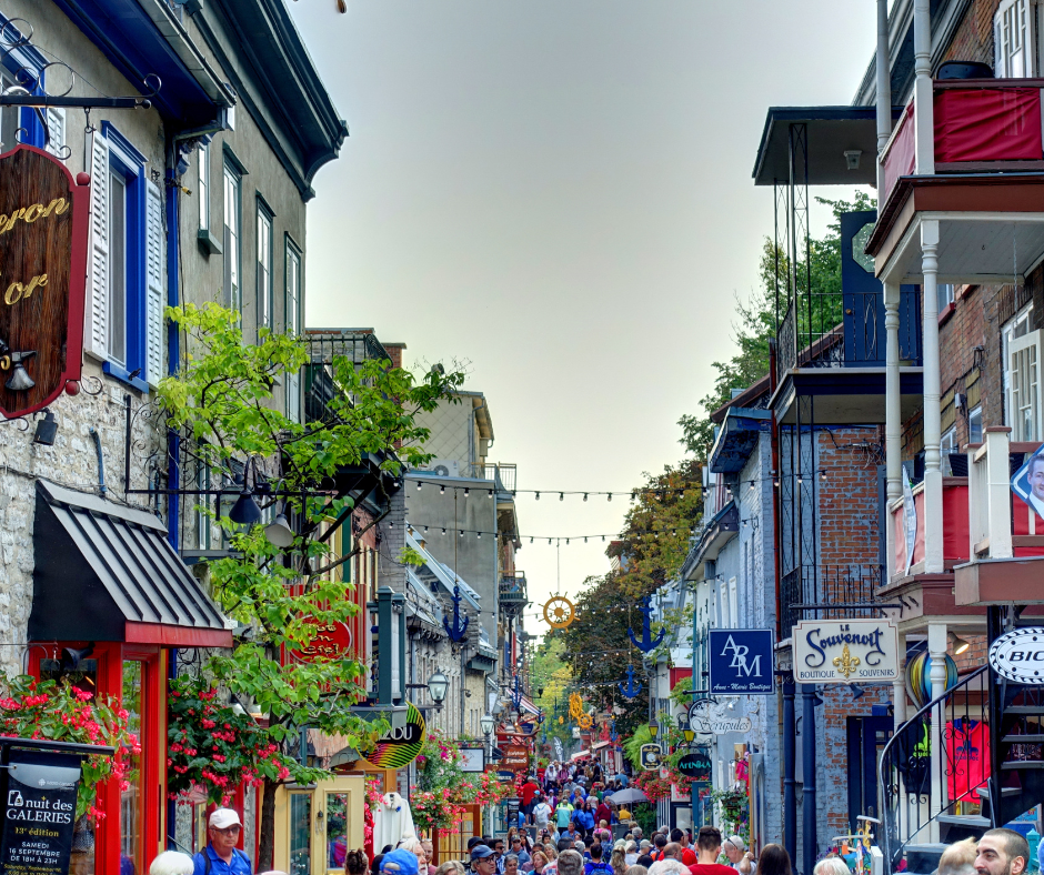 Festive street in Toronto Canada